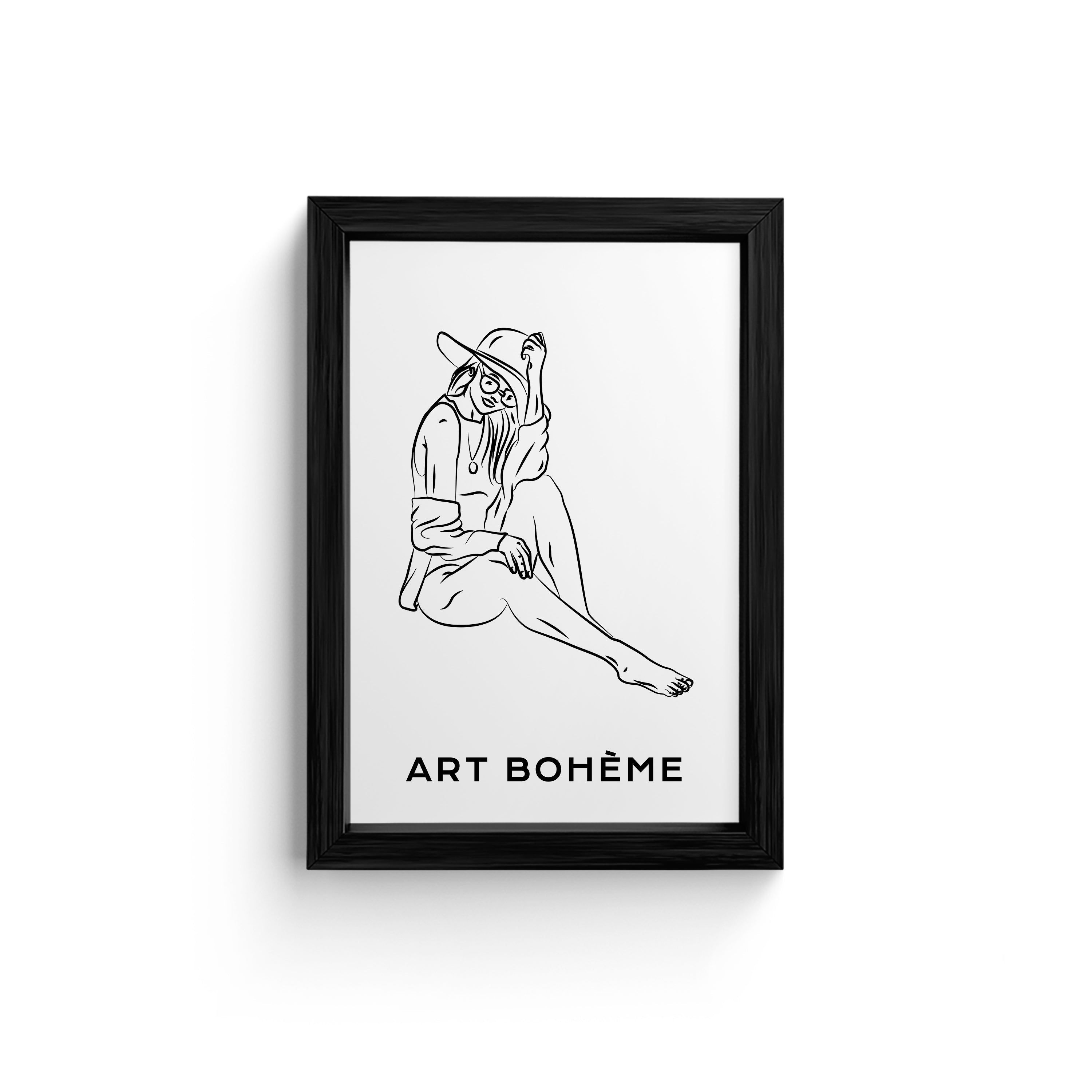 Bohemian Grace: Canvas Painting Art