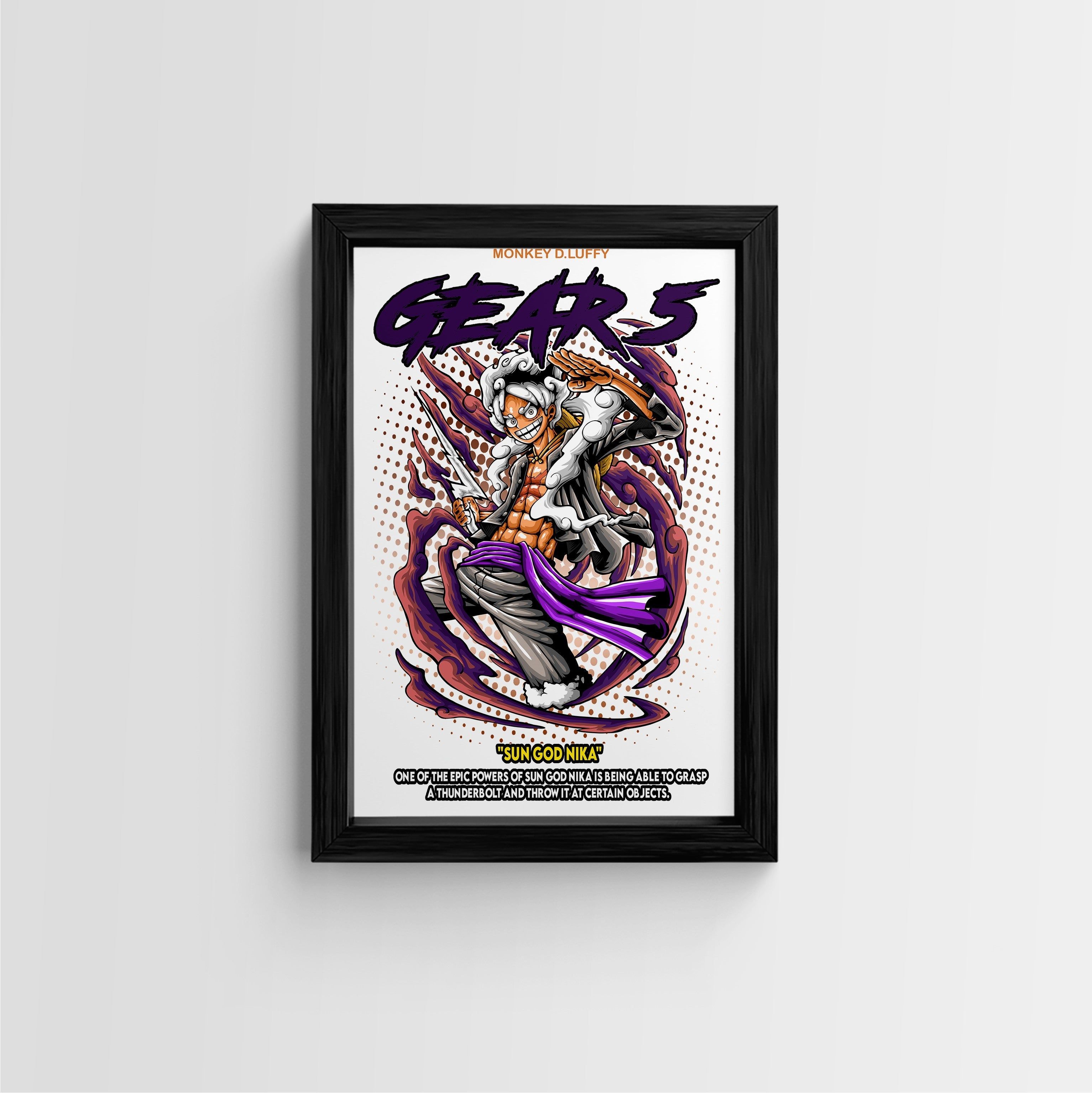 One Piece Gear 5 - Sun God Nika Wall Art